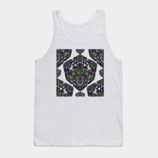 Trippy Colored Filigree Tank Top